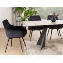 Стол обеденный SIGNAL LACONI белый/черный 160-220/90